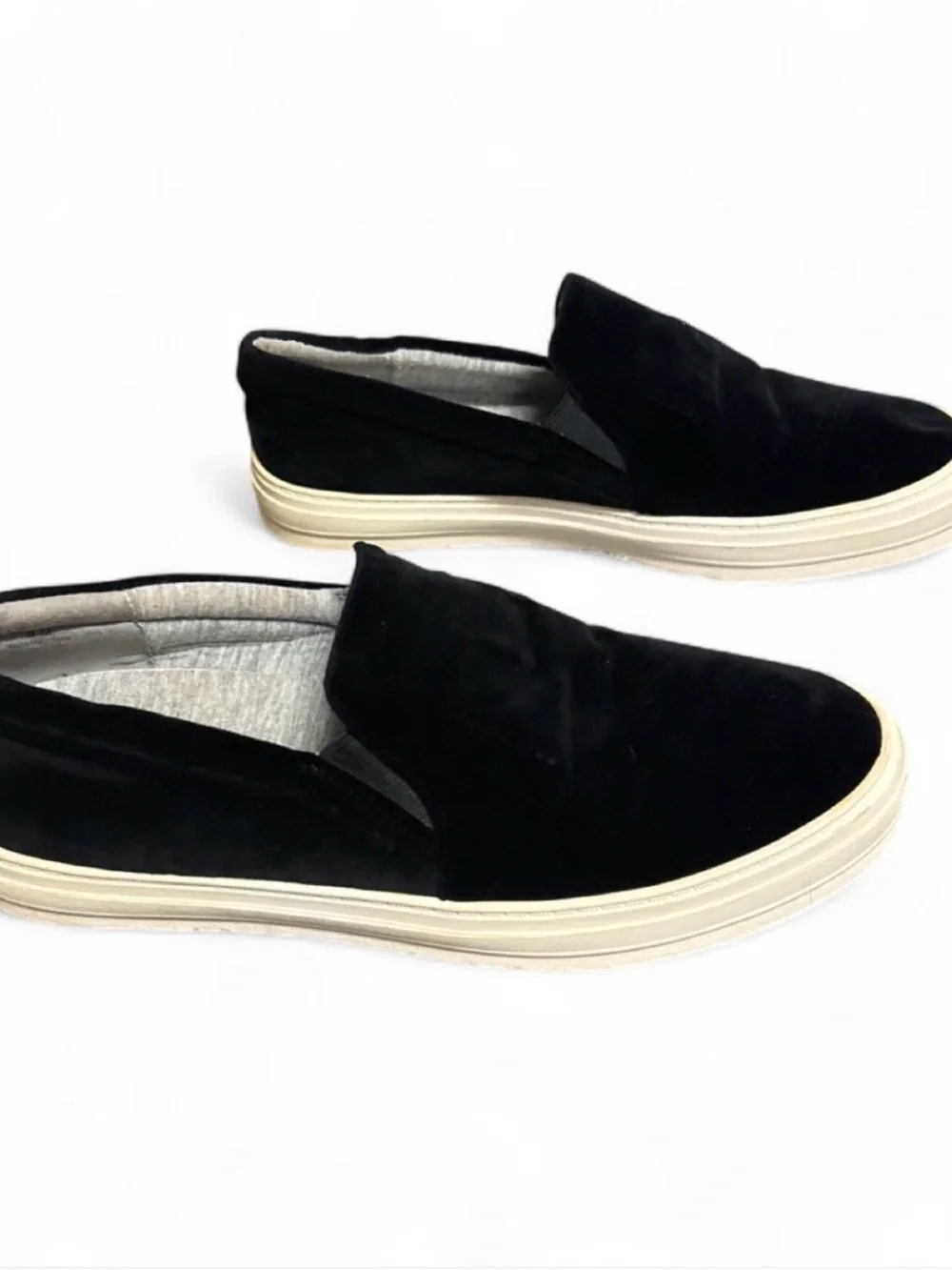 Nine West Black Suede Slip-On Platform Loafers / Sneakers - Women Size 8